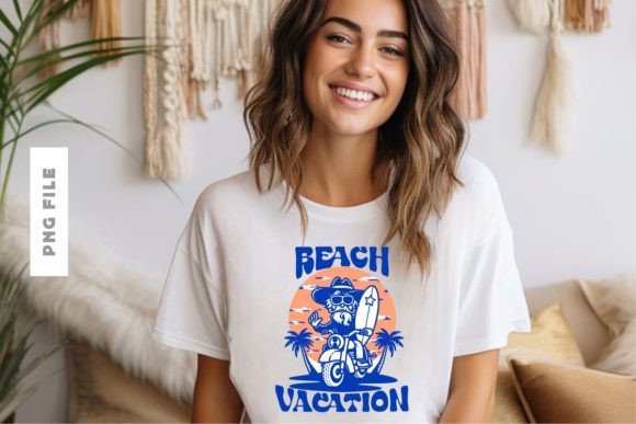 Download Beach Vacation T-shirt Design PNG - Premium Resources