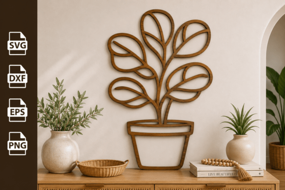 Download Potted Plant Tree Laser Cut Files Svg - Cut files svg Collection