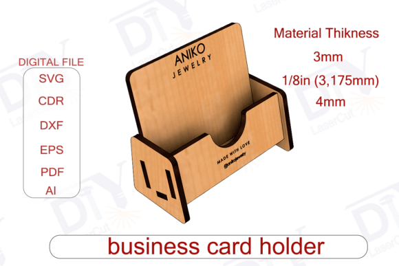 Download Business Card Holder Laser Cut Files SVG - Cut files svg Collection