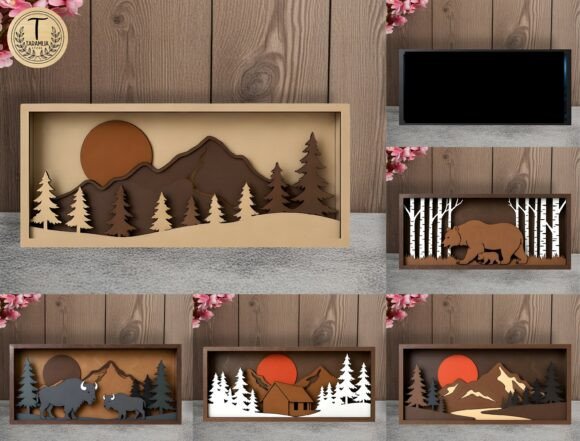 Download 3D Landscape Laser Cut Files Svg Bundle - Cut files svg Collection