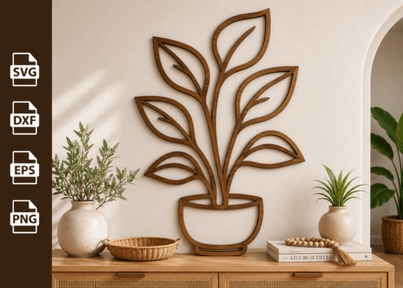 Download Potted Plant Tree Laser Cut Files Svg - Cut files svg Collection